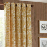 Winter Woods Chenille Eyelet Curtains Ochre