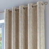 Broadway Metallic Eyelet Curtains Gold 90" x 54"