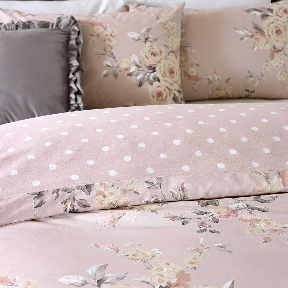 Canterbury Floral Duvet Cover Set Blush