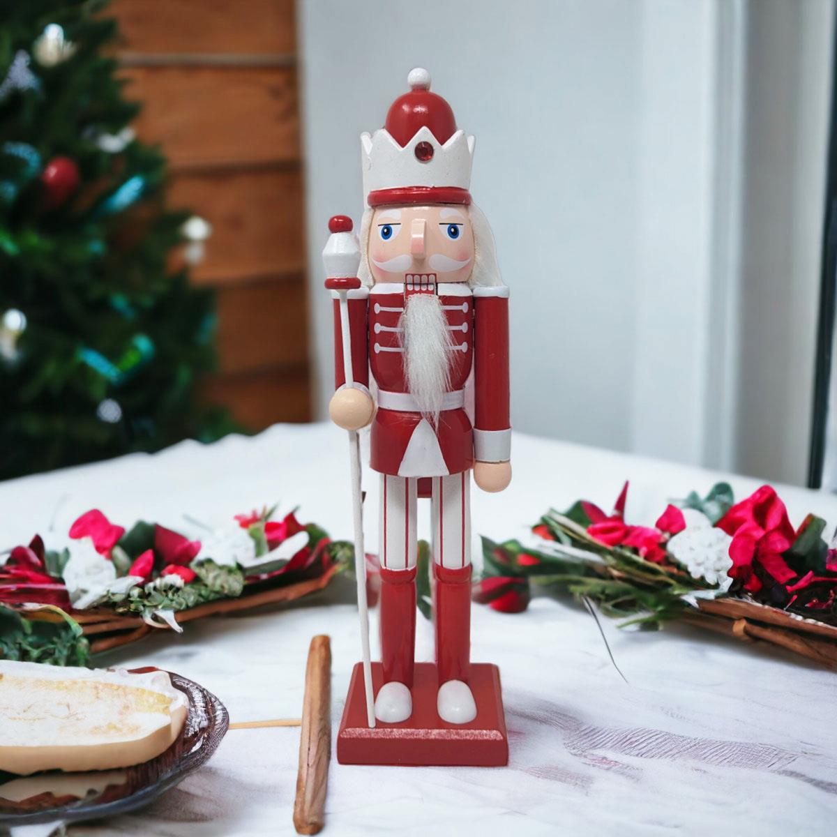 Candy Cane Nutcracker with Sceptre