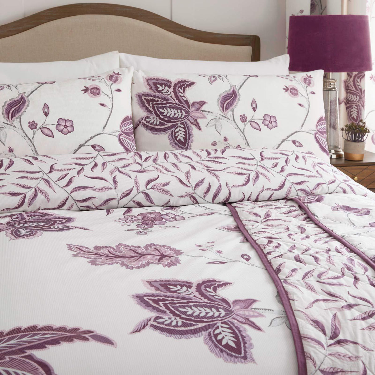 Samira Duvet Cover Set Plum