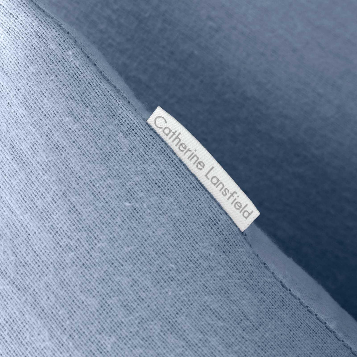 Brushed Cotton Flannelette Pillowcase Pair Lansfield Blue