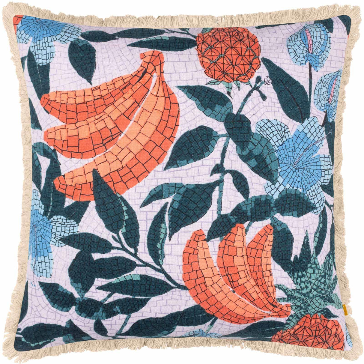 Cypressa Floral Mosaic Cushion Cover 20" x 20" (50cm x 50cm)