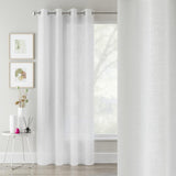 Crete Eyelet Voile Curtain Panel White