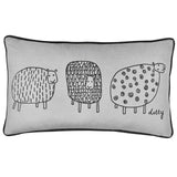 Dotty Sheep Natural Filled Cushion