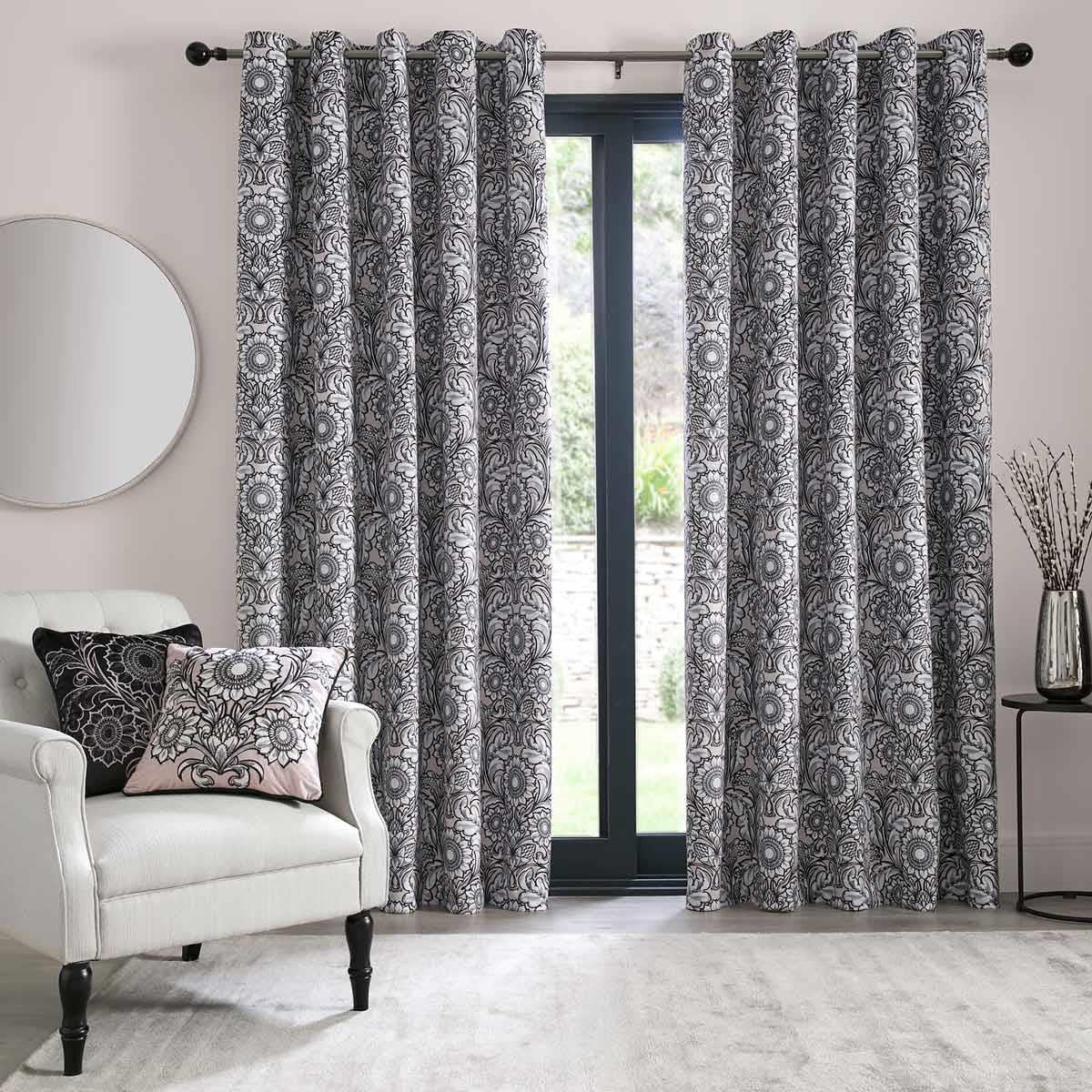 Romilly Velvet Blackout Eyelet Curtains