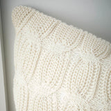 Chunky Marl Knit Cushion Cream