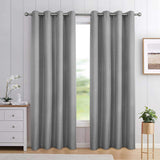 Athos Blackout Eyelet Curtains Grey