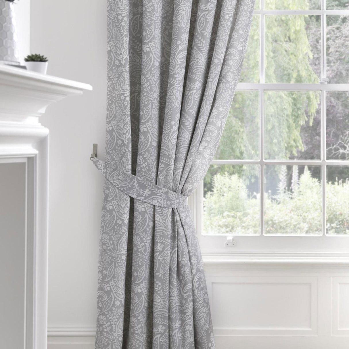 Aveline Tape Top Curtains Grey