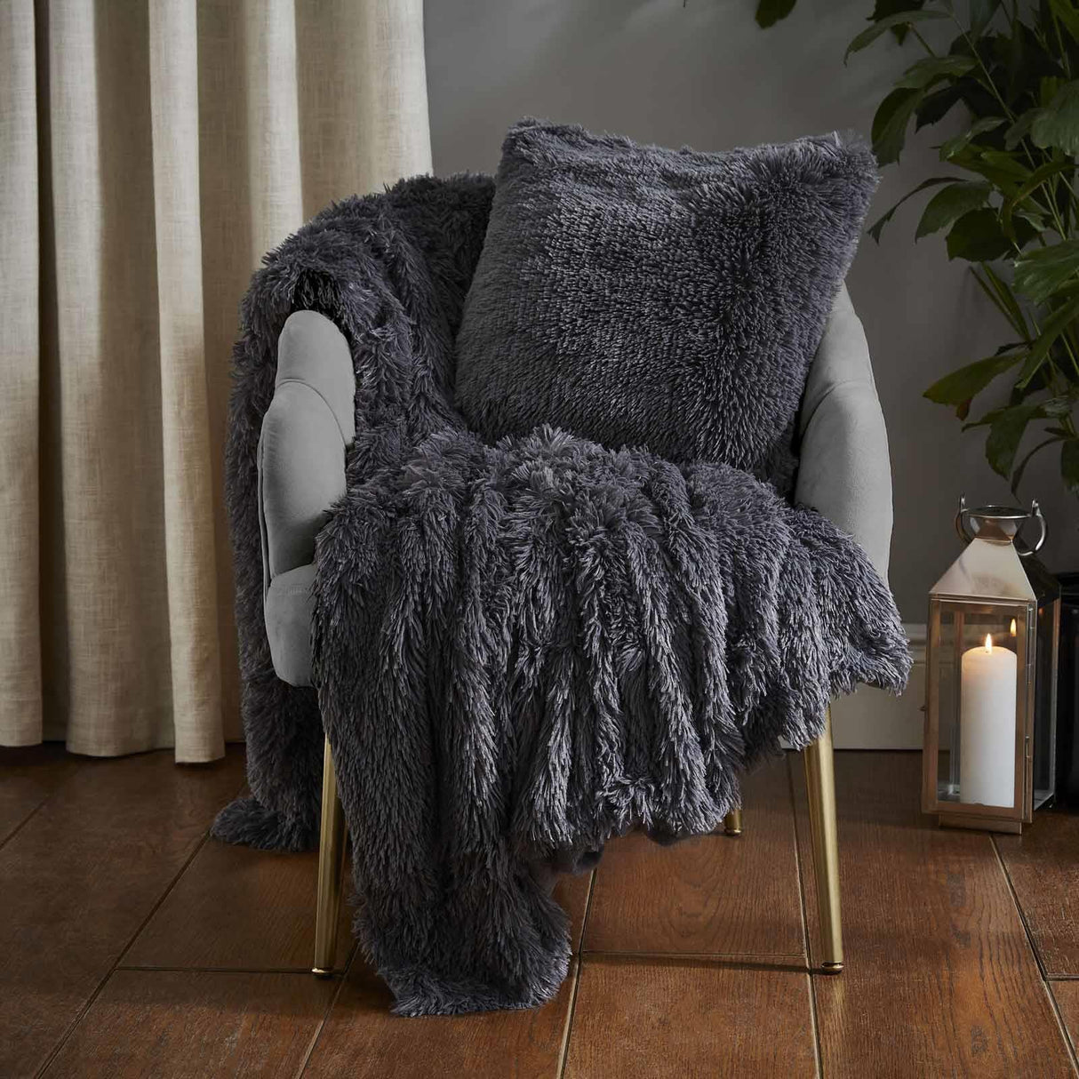 Cuddly Throw Charcoal