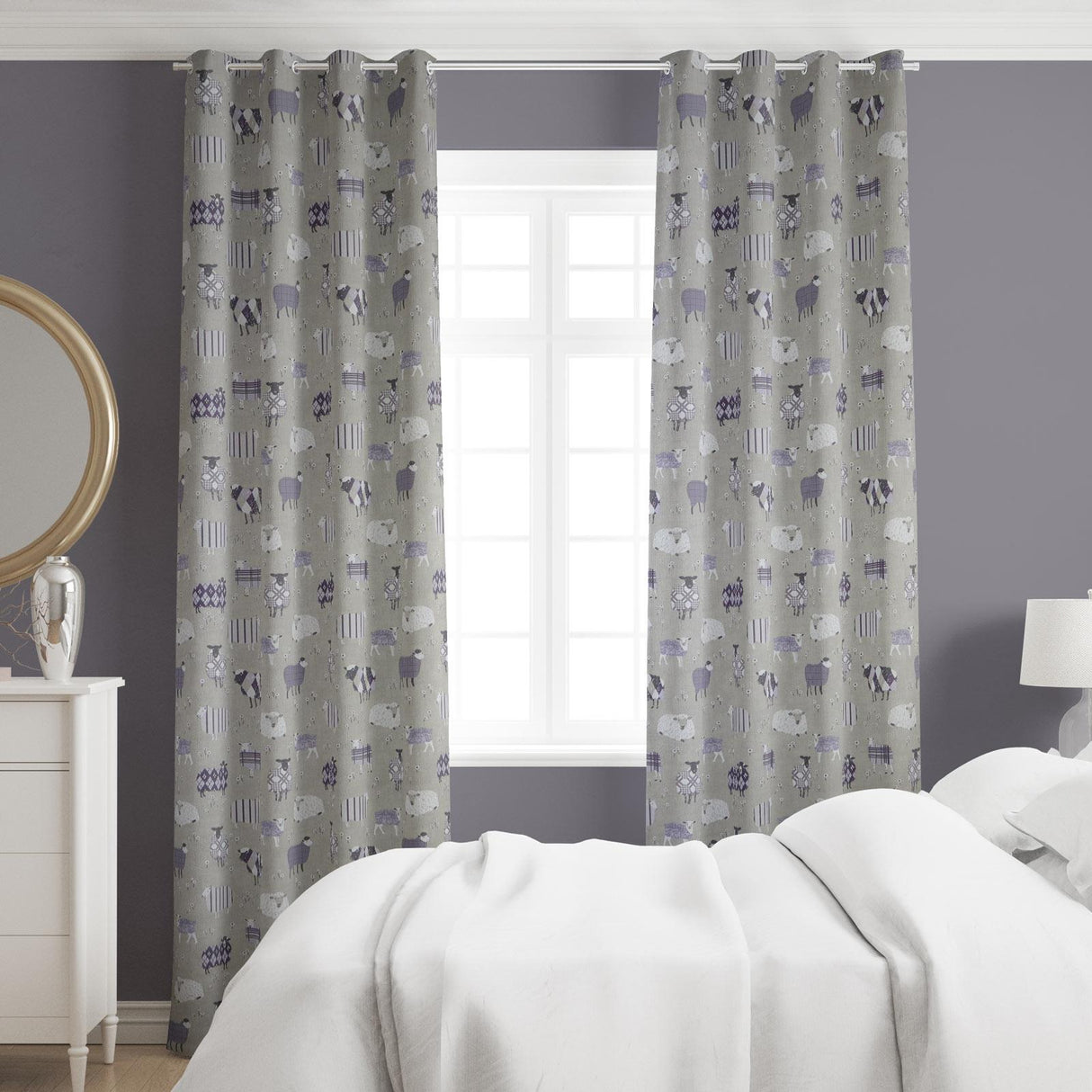 Baa Baa Lavender Made To Measure Curtains