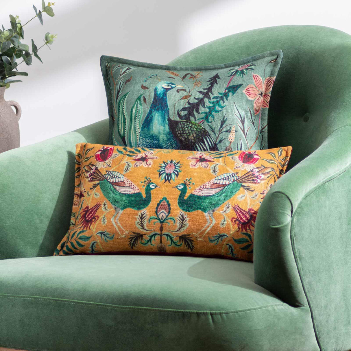 Holland Park Peacock Cushion Cover