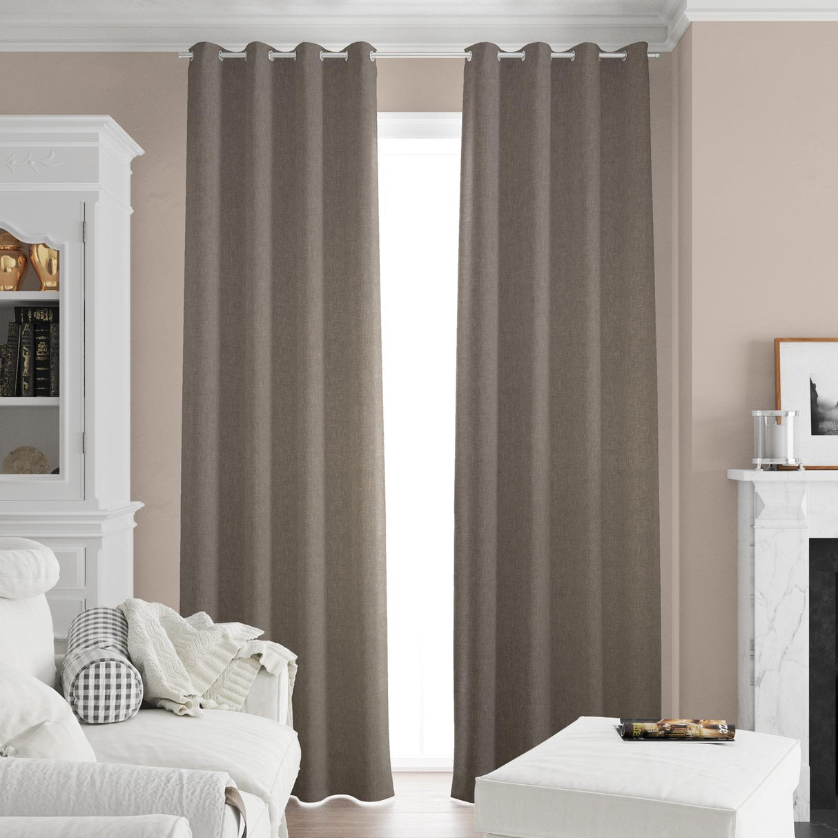 Jovonna Taupe Made To Measure Curtains