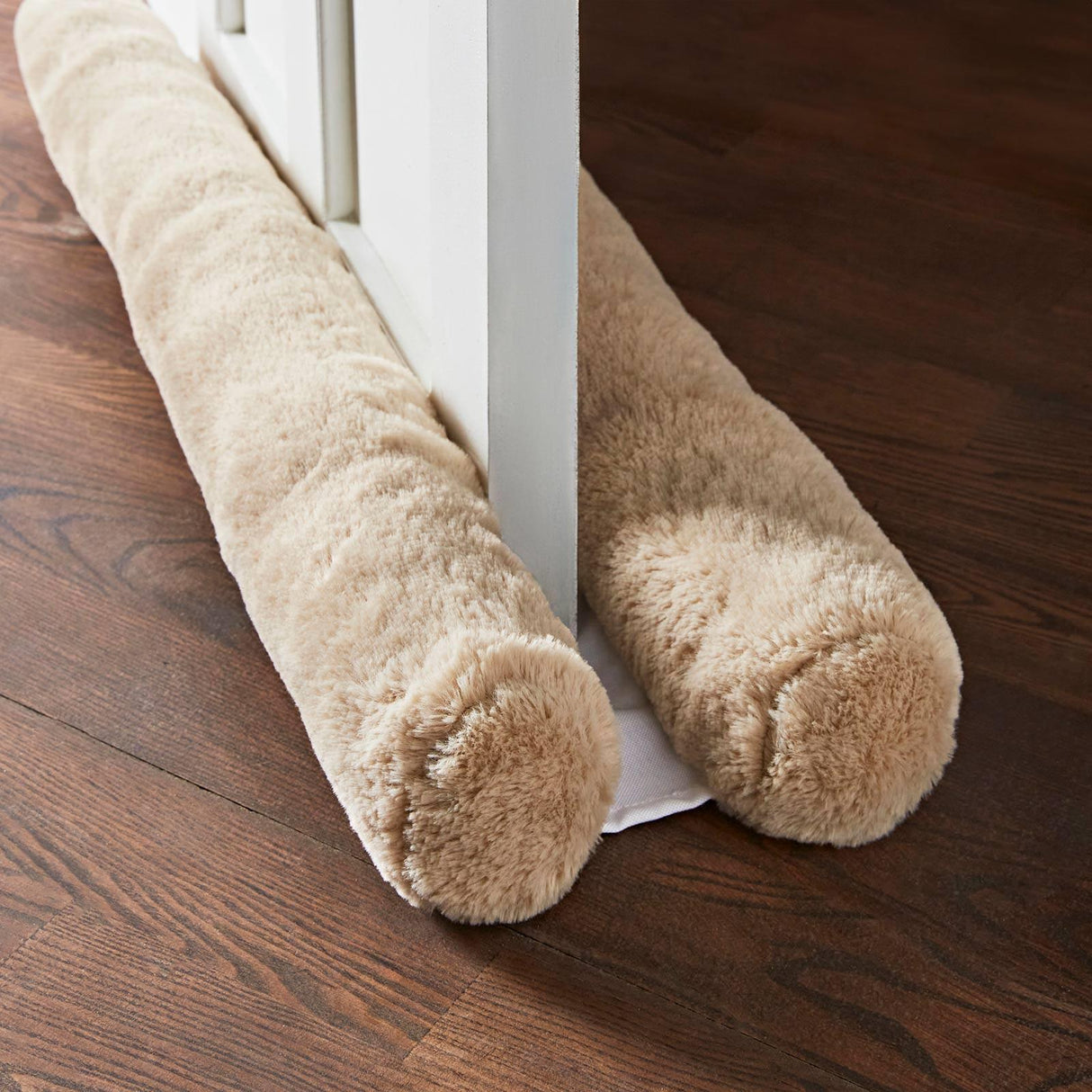 Faux Fur Draught Excluder Natural