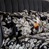 Lavish Floral Noir Cotton Sateen Pillowcase Pair