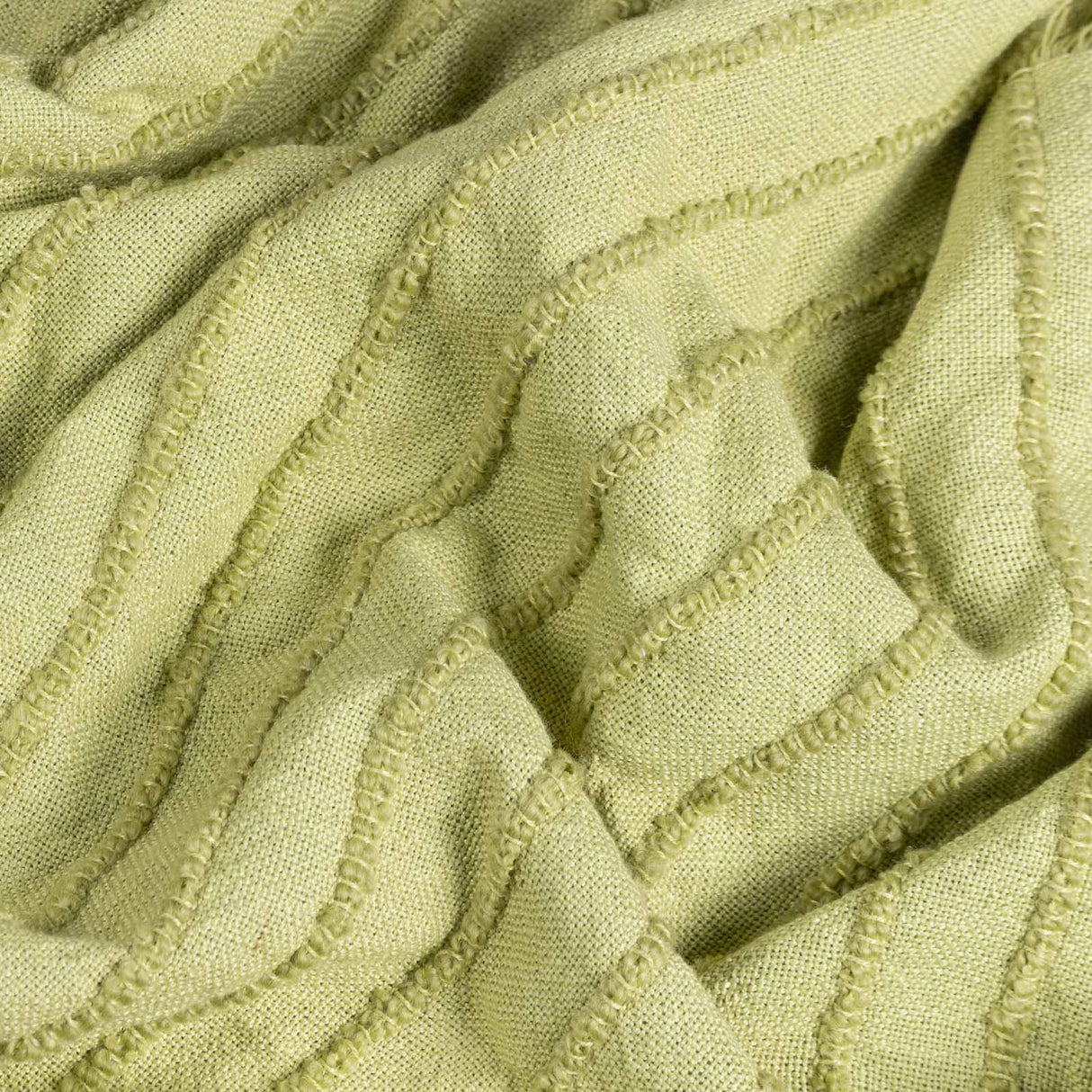 Hazie Woven Fringed Throw Pistachio