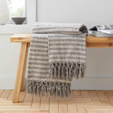 Stripe Chenille Throw Grey