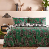 Wildcat Jungle Green Duvet Cover Set