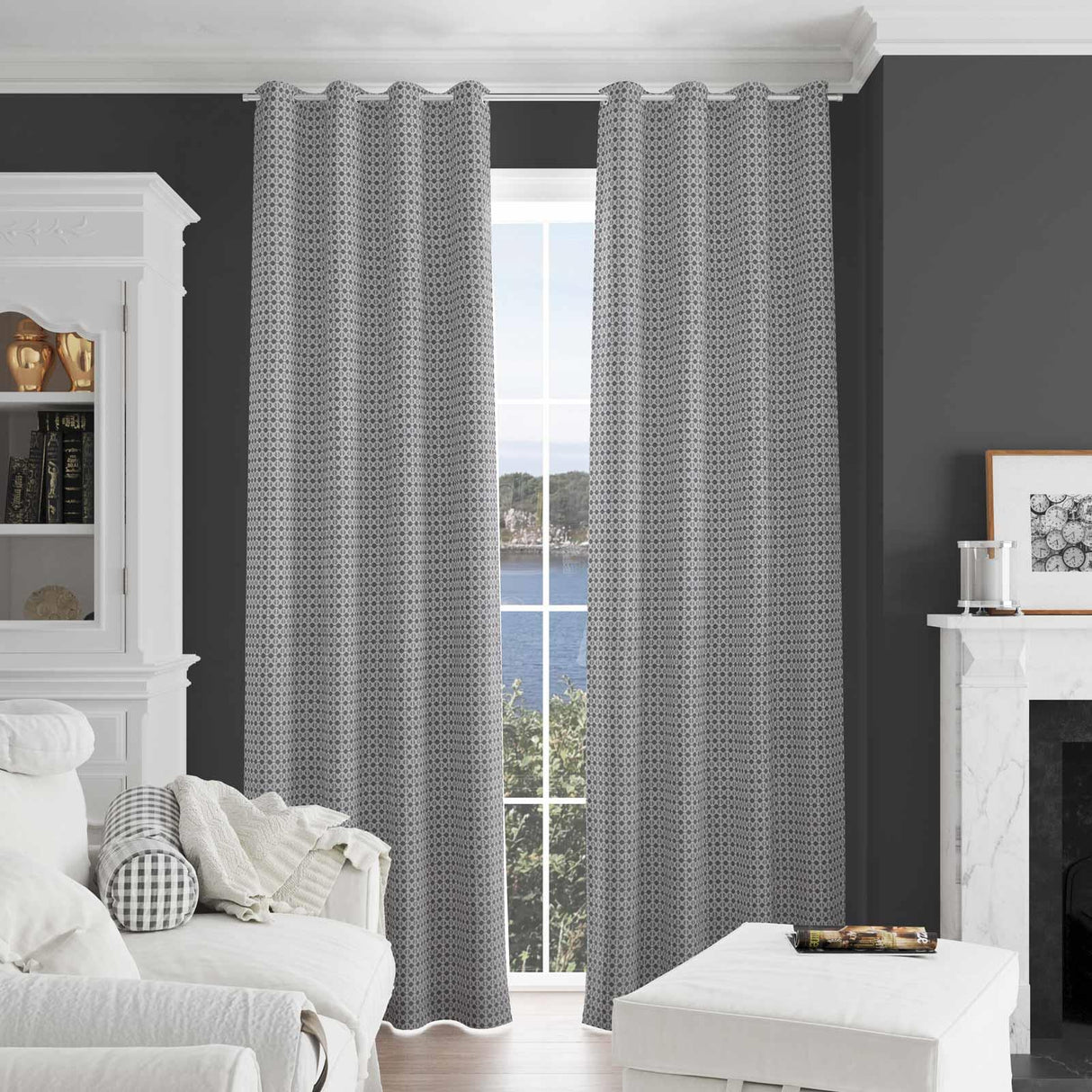 Limoges Grey Made To Measure Curtains