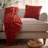 Morritz Faux Fur Throw Terracotta