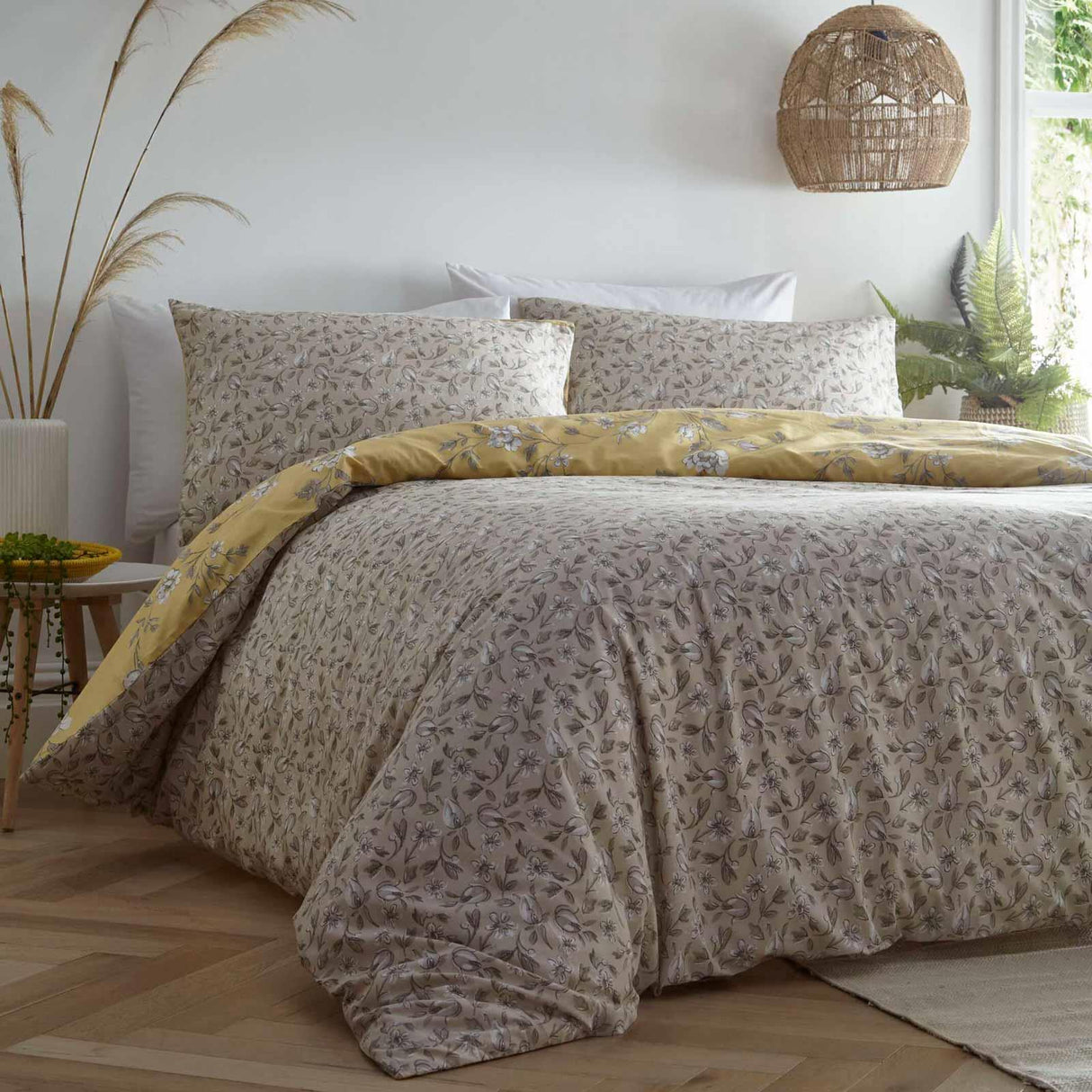 Yasmina Duvet Cover Set Ochre Single