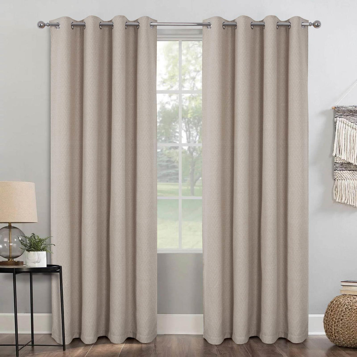 Woolacombe Blackout Eyelet Curtains Natural