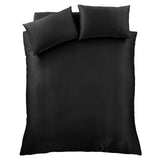 Silky Soft Satin Duvet Cover Set Black