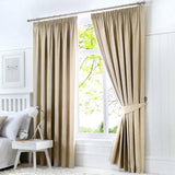 Dijon Blackout Tape Top Curtains Natural