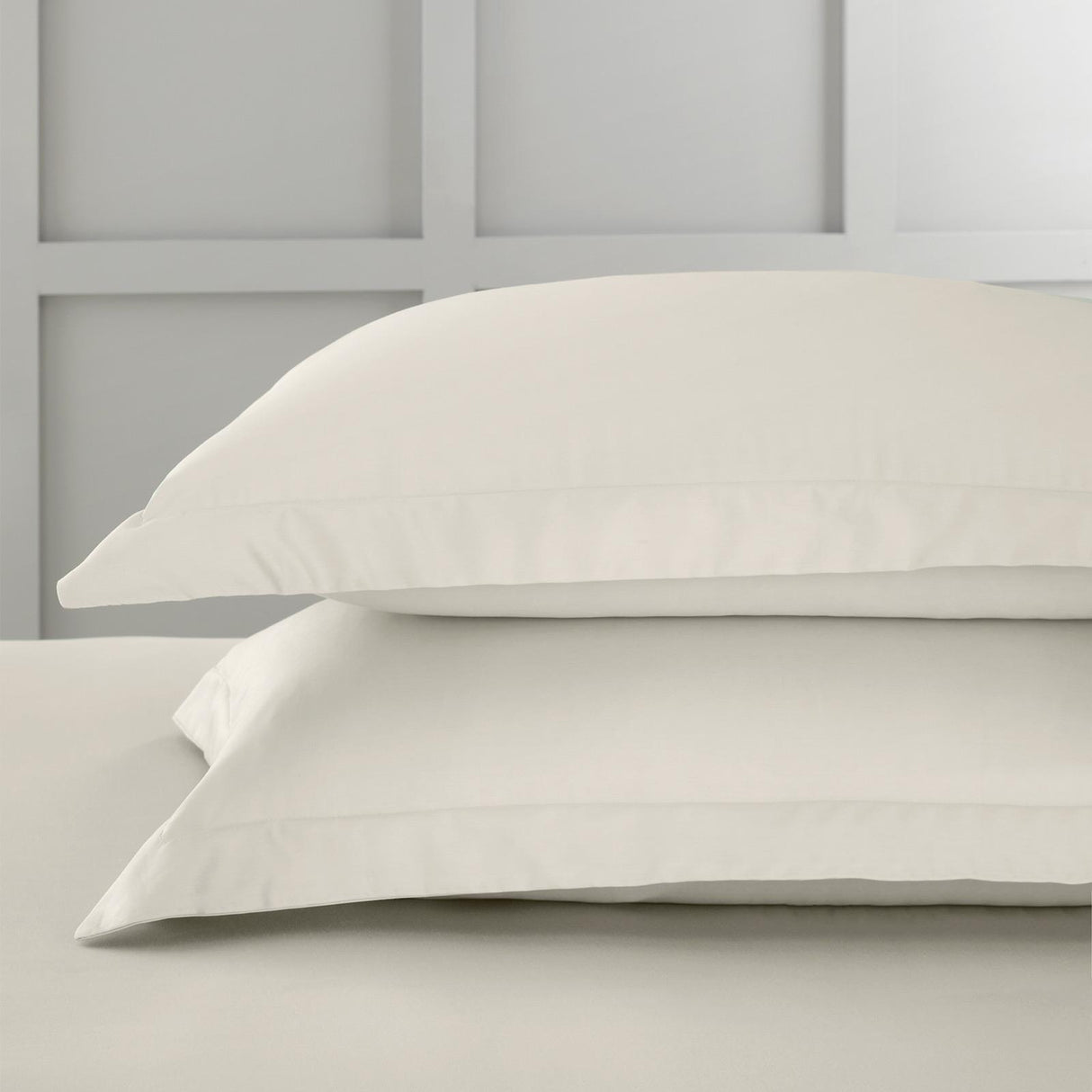 400TC Cotton Sateen Oxford Pillowcases Oyster