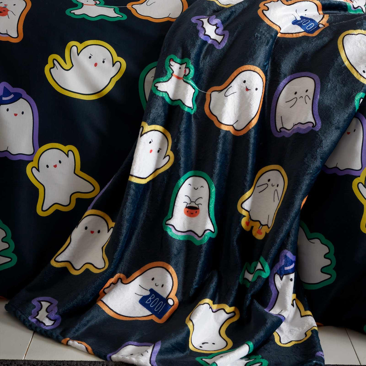 Halloween Ghosts Fleece Throw