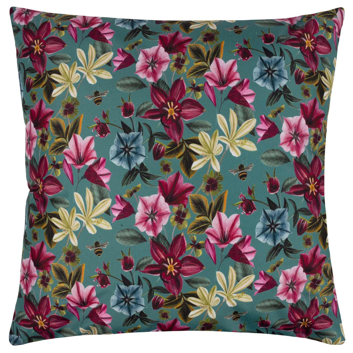 Midnight Garden Bee Outdoor Cushion Cover 17" x 17"