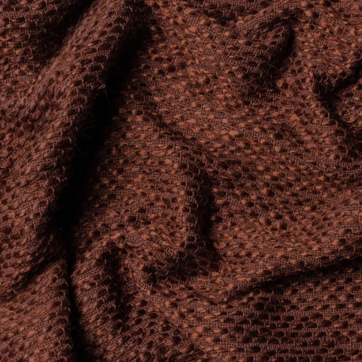 Morni Woven Fringed Throw Chestnut