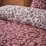 Brushed Cotton Flannelette Grace Floral Leaf Duvet Cover Set