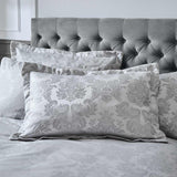 Damask Jacquard Pillowsham Pair Silver