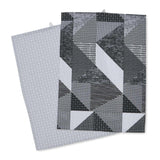 Larsson Geo Tea Towel 2 Pack Grey