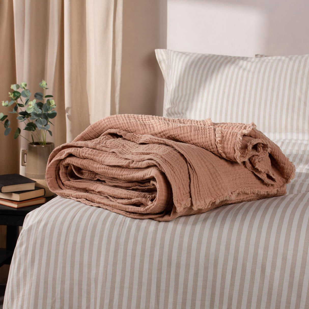 Lark Muslin Cotton Throw Blanket