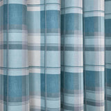 Balmoral Check Eyelet Curtains Duck Egg