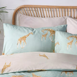 Milo Giraffe Duvet Cover Set Duck Egg