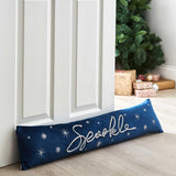 Christmas Sparkle Draught Excluder Blue