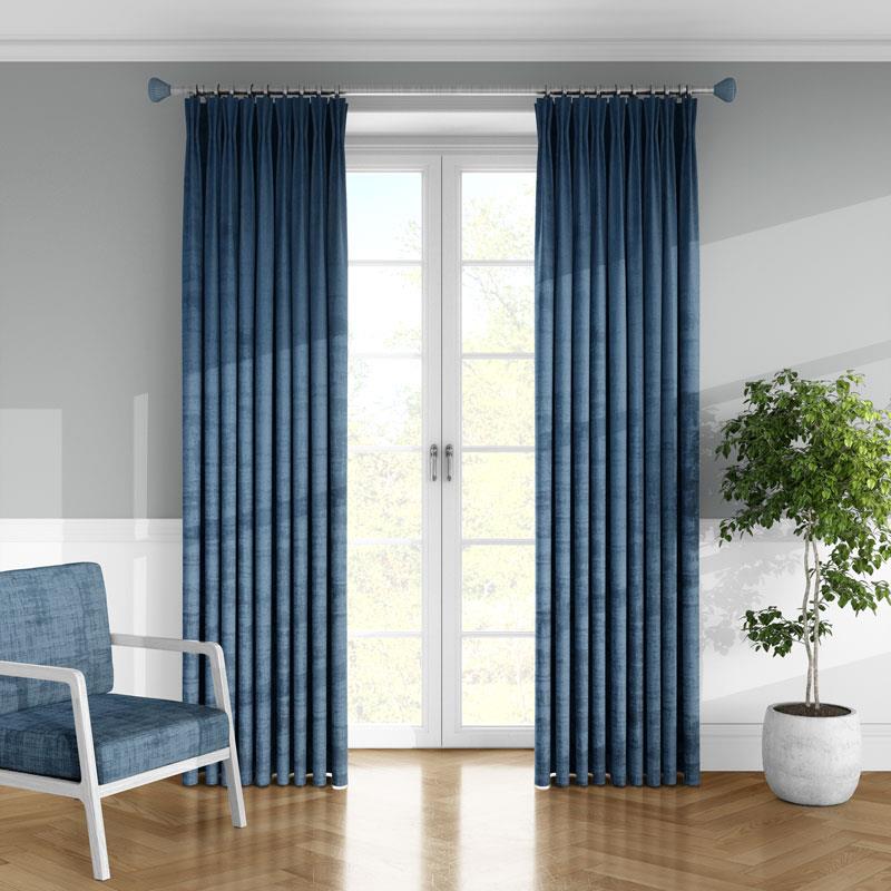 Azurite Indigo Made To Measure Curtains