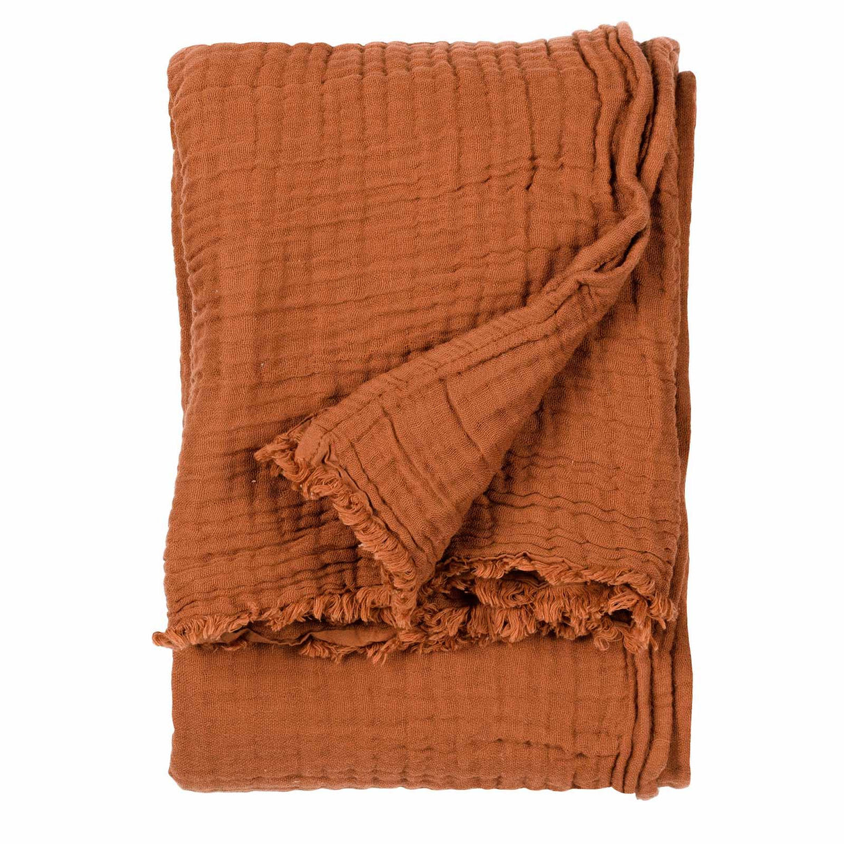 Lark Muslin Cotton Throw Pecan