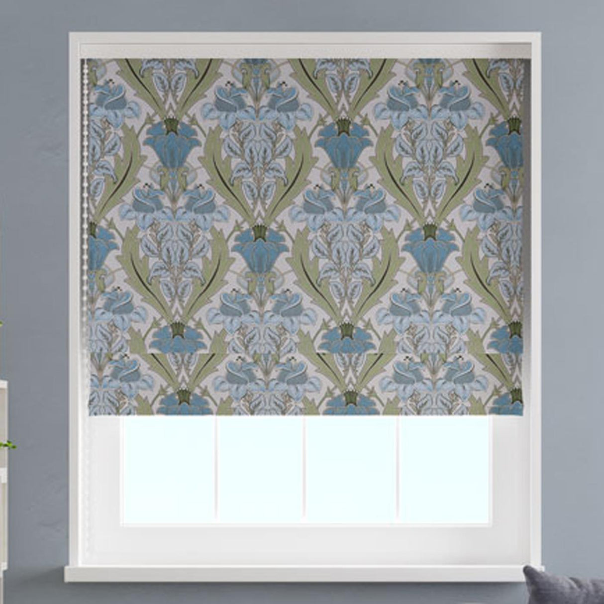 Acanthus Cornflower Made To Measure Roman Blind