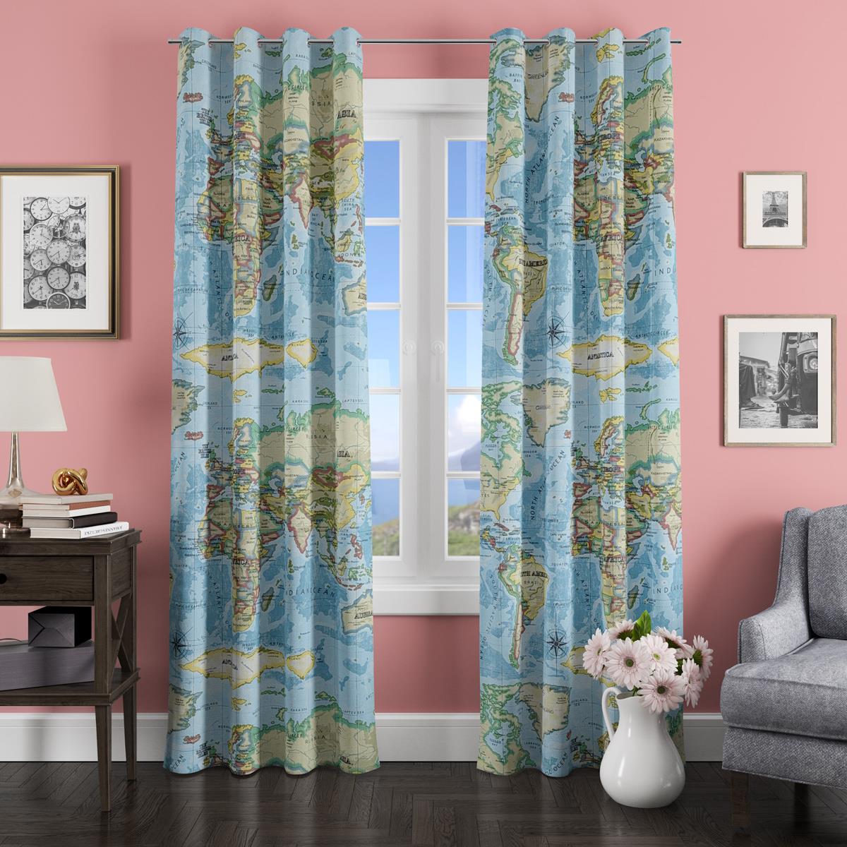 Atlas Azure Made To Measure Curtains