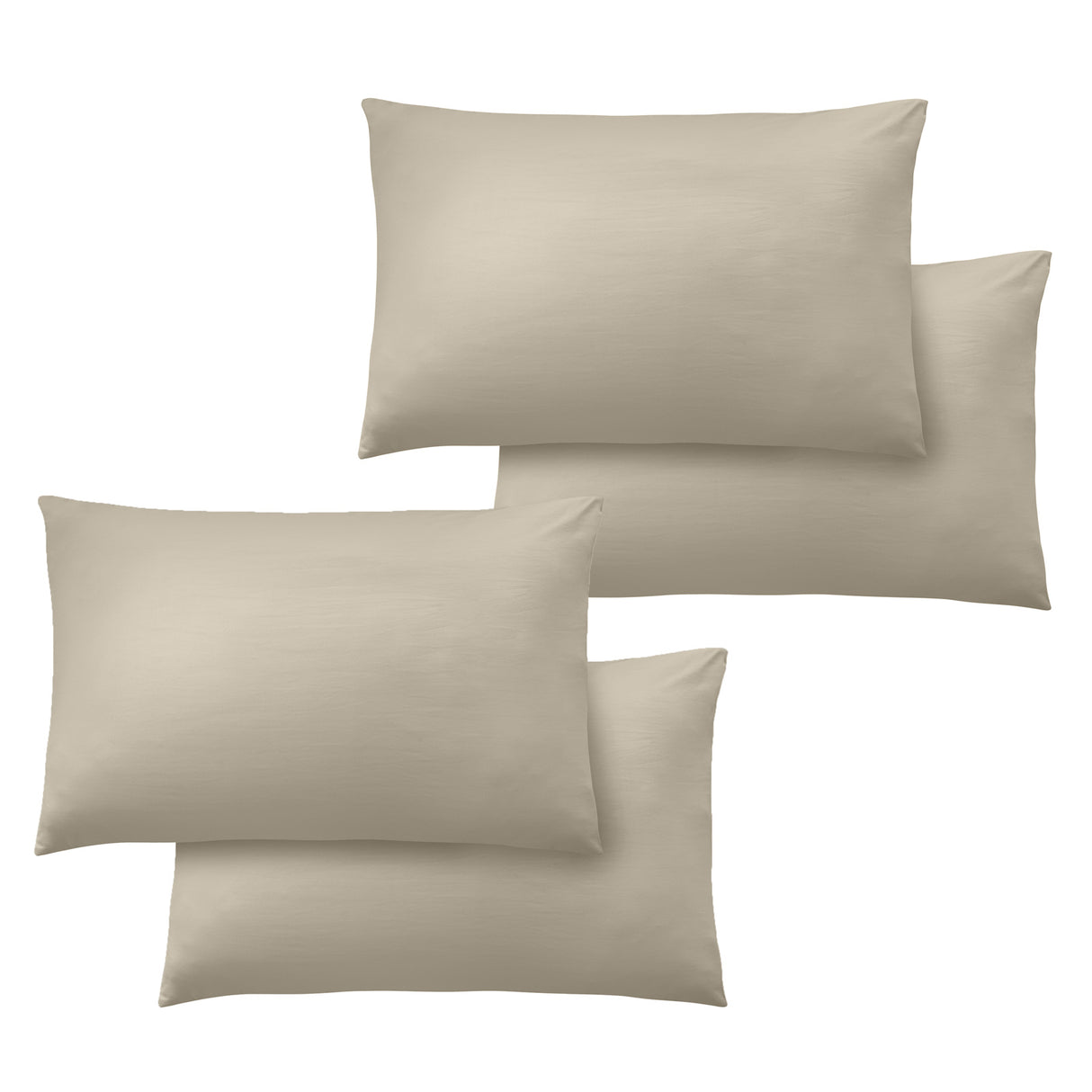 So Soft Non Iron Pack of 4 Pillowcases Natural