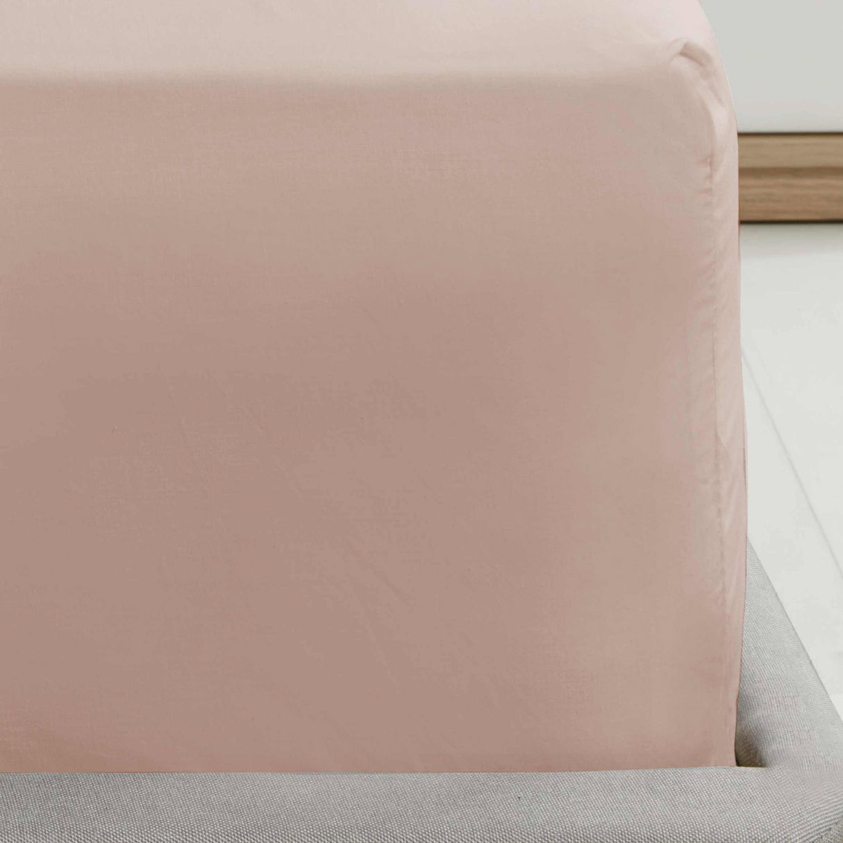 Percale Fitted Sheet Blush