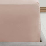 Percale Fitted Sheet Blush