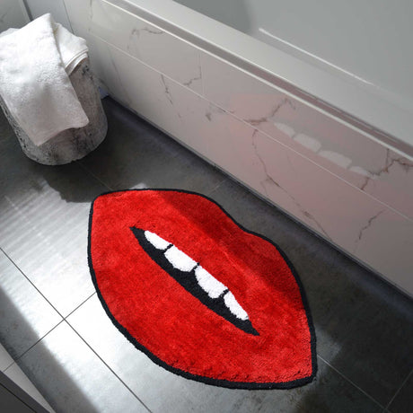 Lips Shaped Bath Mat Bath Mat Allure   