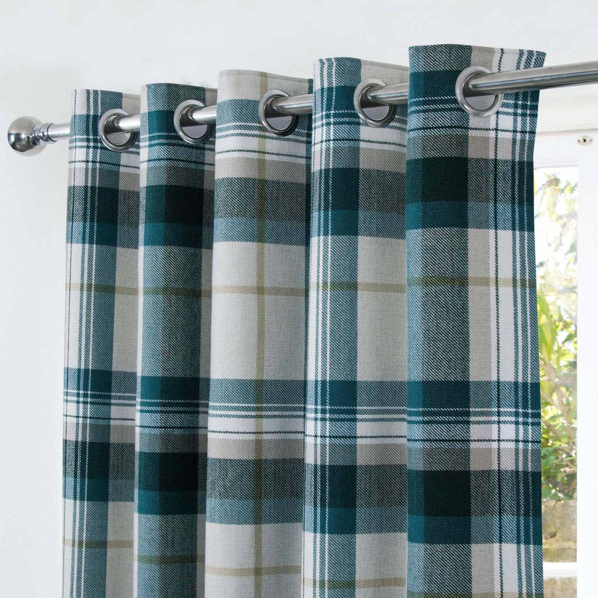 Warrington Blackout Eyelet Curtains Green