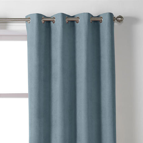 Velvet Chenille Eyelet Curtains Teal Eyelet Curtains Alan Symonds   