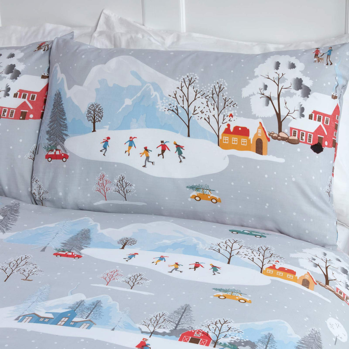 Christmas Winter Town Duvet Cover Set